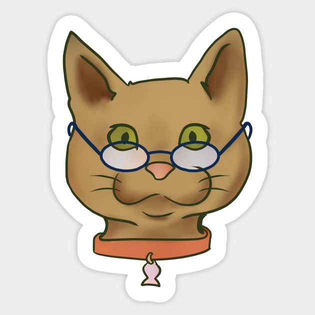 Cat Wearing Sunglasses Sticker by jw608